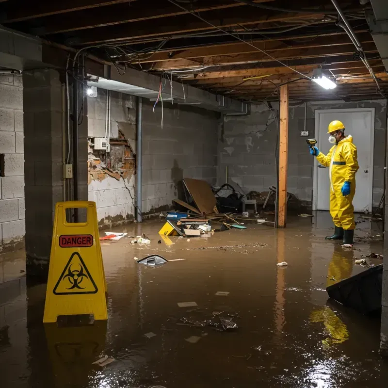 Flooded Basement Electrical Hazard in Hampton, GA Property